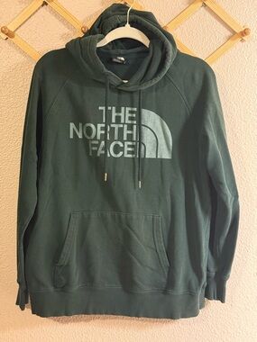 The North Face Forest Green Pullover Hoodie with Logo